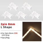 connecteurs ruban led cob smd transparent modernes adhésifs 5mm 8mm 10mm(rgb cct)
