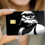 autocollants carte bancaire star wars images films vert beige noir orange bleu blanc adhésifs