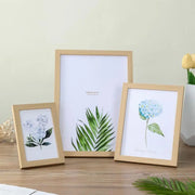 cadre photo bois beige clair blanc minimaliste moderne A4 photo motif floral paysage montagne
