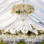 rideau transparent moderne blanc motifs floraux événements anniversaires fêtes mariage