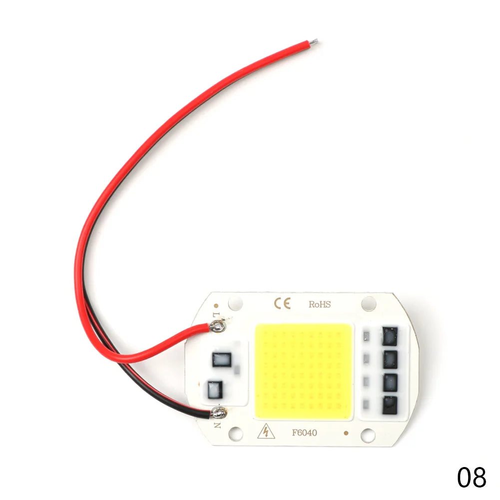 module led 20w 30w 50w blanc full spectrum adhésif câbles noirs rouges moderne éclairage