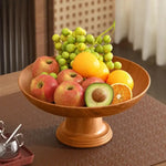 assiettes pied bois marron clair lisses opaques classique