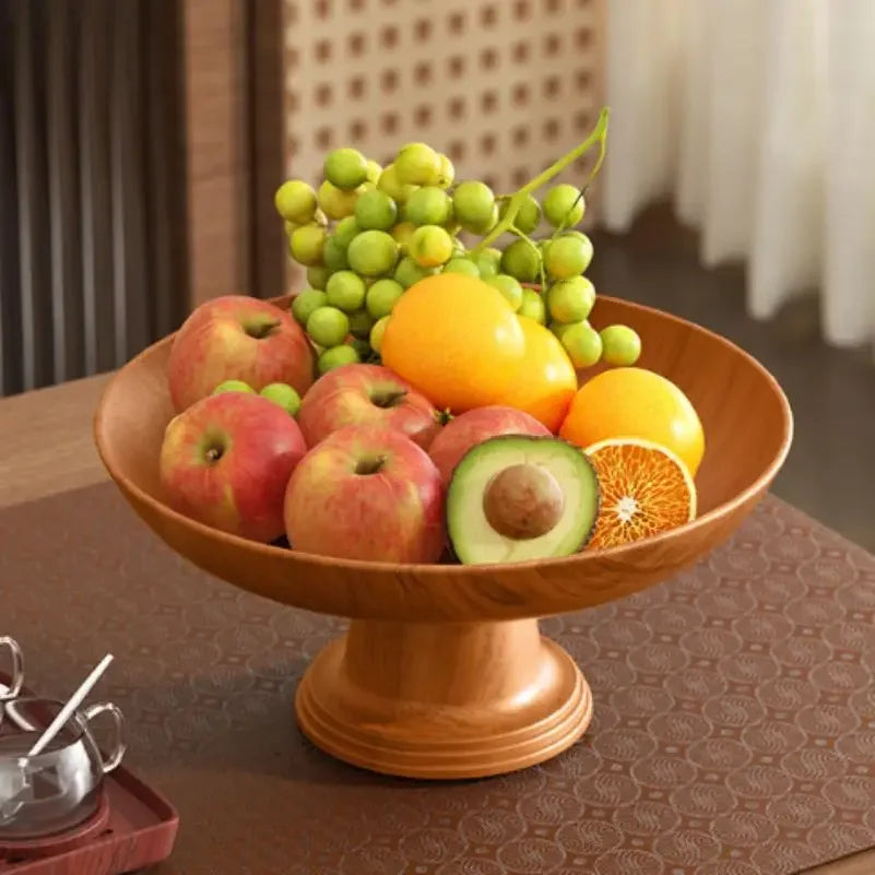 assiettes pied bois marron clair lisses opaques classique