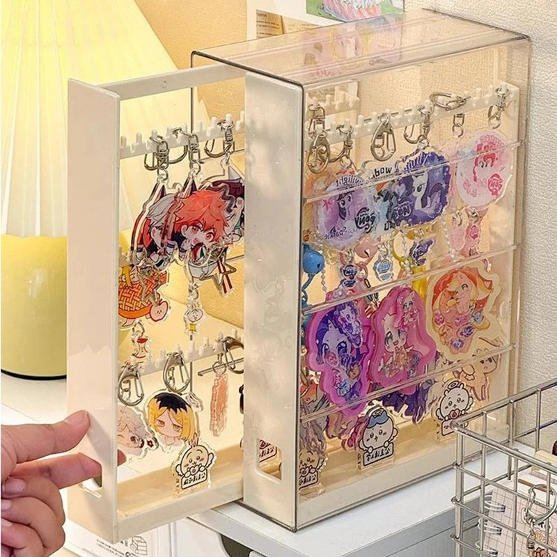 porte clés suspendu transparent motifs animés clips bijoux rangement display stand acrylique moderne organisateur