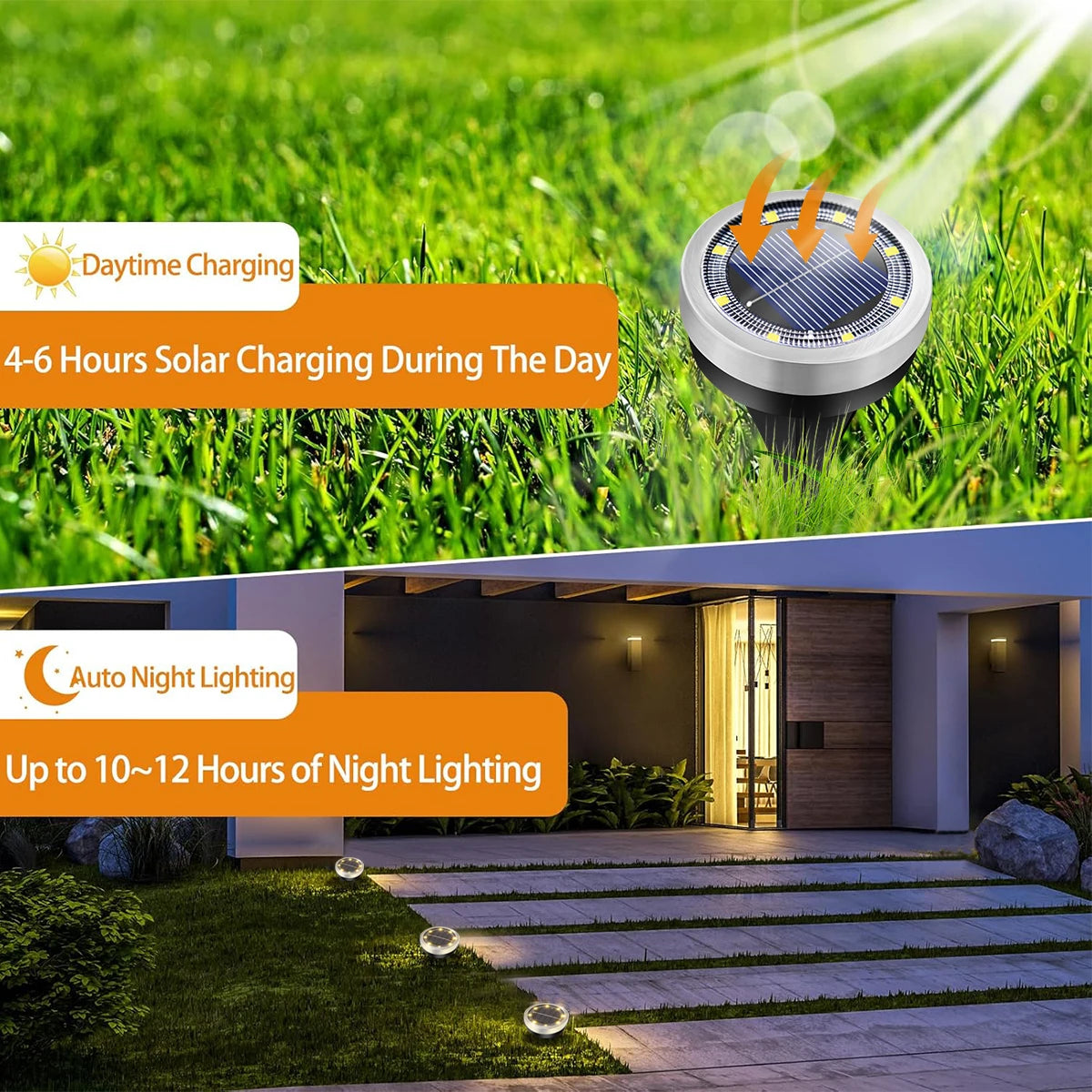 lampe solaire led diodes ip65 étanche acier inoxydable spikes moderne jardin extérieur