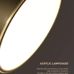 lampe moderne cuivre doré abat jour acrylique interrupteur tactile led 249 2000lm