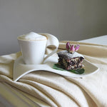 tasse blanc porcelaine moderne respectueux environnement 130ml 200ml 300ml 90ml cuillère dorée gâteau