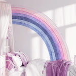 papier peint arc ciel moderne enfant rose violet bleu adhésif mural plusieurs pièces opaque