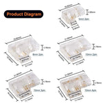 connecteur led transparent broches adhésif moderne pratique 10mm