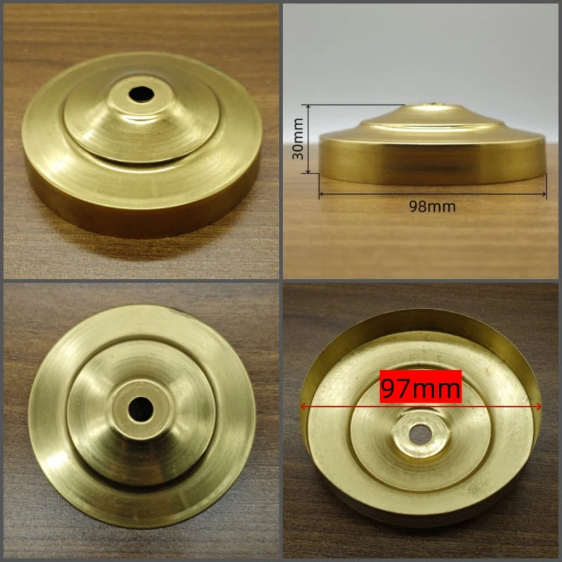 disques métalliques dorés classiques perforations opaques variés tailles incluses
