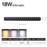 projecteurs led aimants rail noir moderne grille lumineuse réglable certifiés ul rohs
