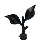 support lampe métal noir motif feuille artisanal base lampe
