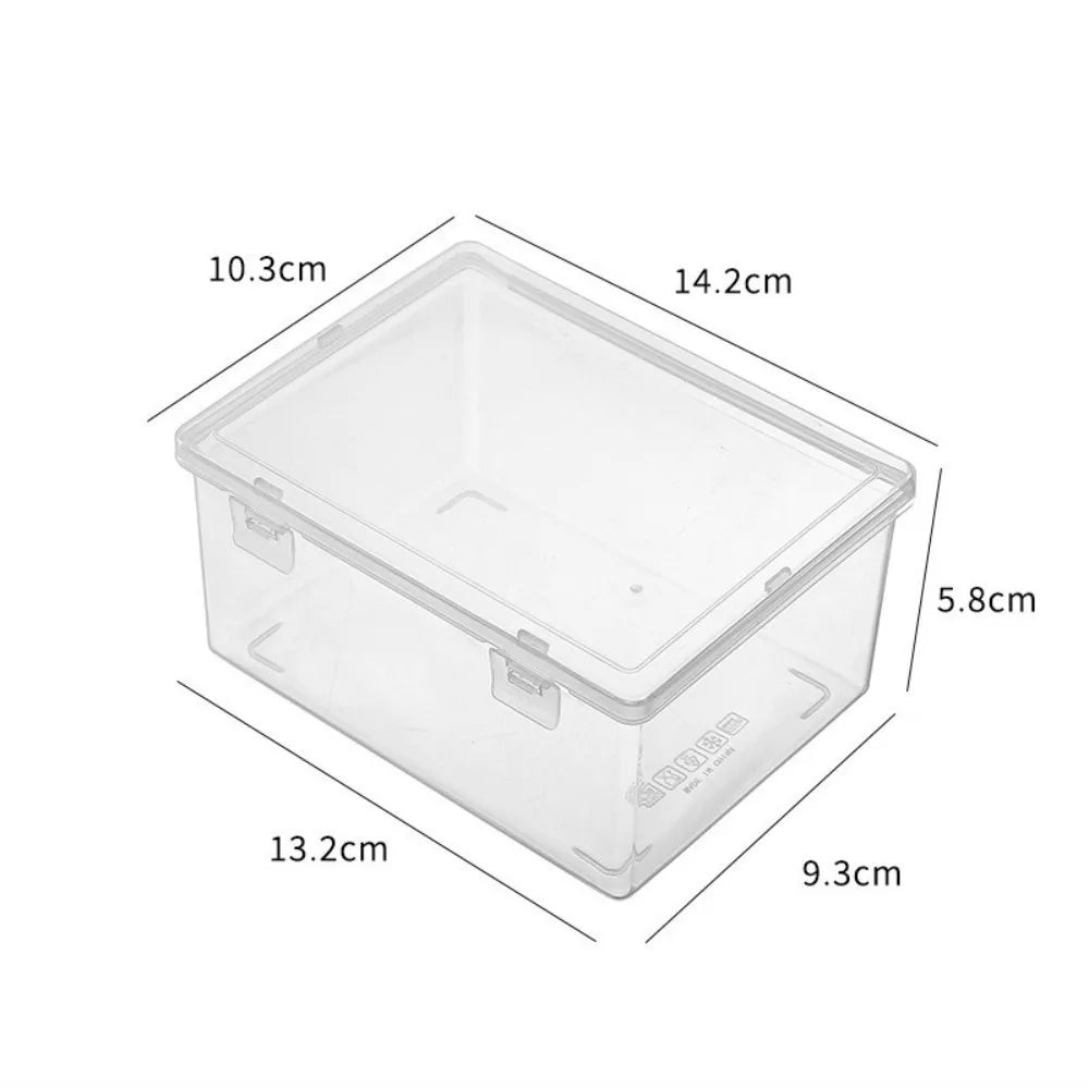 boîtes rangement transparentes modernes réutilisables pvc clips fermeture multifonctionnelles articles câbles organiser sans motif
