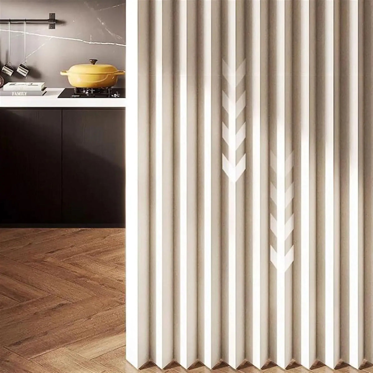 rideau plissé beige rayures verticales moderne opacité thermique.separator chambre salon