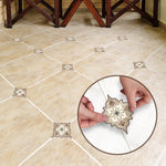 stickers carrelage geométriques fleurs marbre beige marron moderne decoratif adhesifs set 21 pieces
