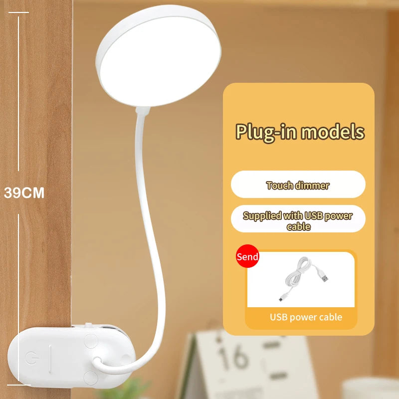 lampe rechargeable led clip moderne blanc sans fil tension 5v interrupteur tactileModes