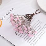 bouquet artificiel fleurs petites naturel minimaliste rose blanc bleu marron tiges intérieur mariage anniversaire