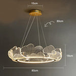 suspension lumineuse papillons blanc doré moderne minimaliste led chambre salonhôtel
