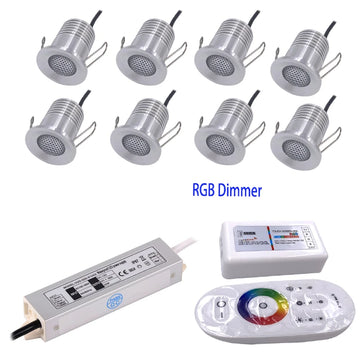 petit spot led rgb 12v dimmable transformateur télécommande intérieur moderne