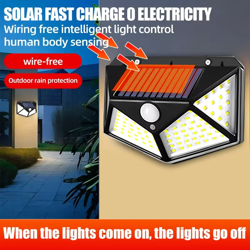 lampe solaire murale noire moderne capteur mouvement éclairage extérieur led étanche ip65