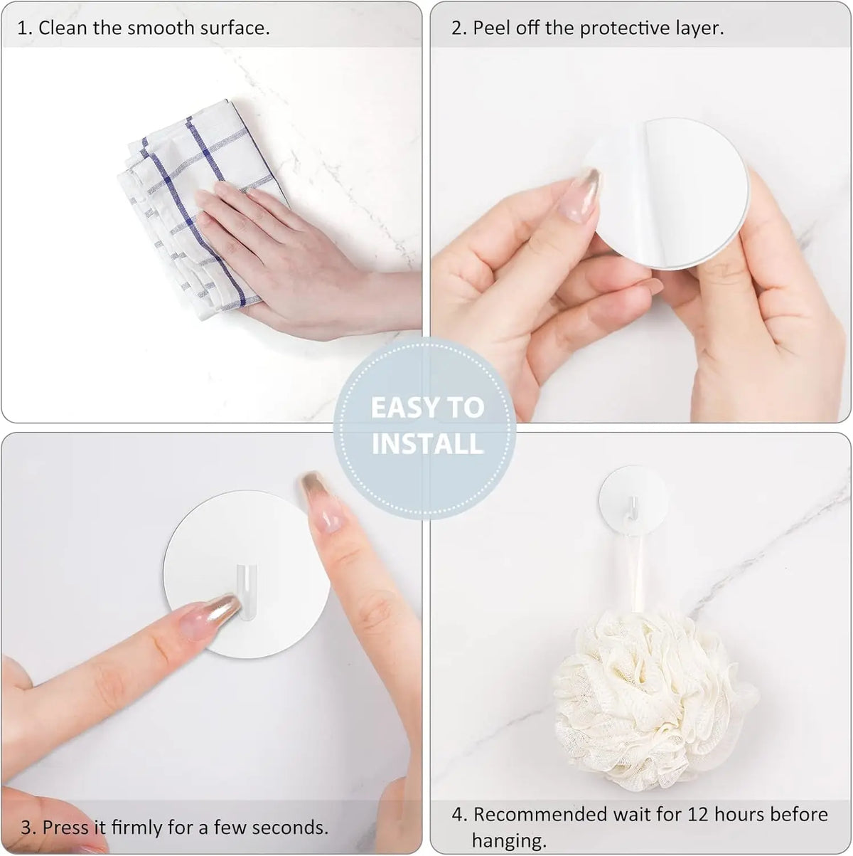 crochets adhésifs muraux acier inoxydable moderne minimaliste verre bois carrelage évier diverse utilisation multifonctionnelle
