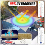 tonnelle moderne beige clair imperméable anti uv cordelette blanche patio terrasse jardin fixations