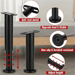 piliers réglables métal noir fixations vis modernes bureaux tables 12 32cm