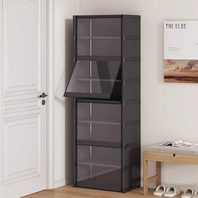 étagère chaussures noire transparente moderne étages garde chaussures organisateur chaussures chambre garageécole