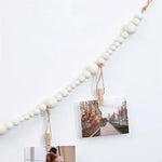guirlande blanches clips bois cartes photo décorations murales rustiques adultes unisexes