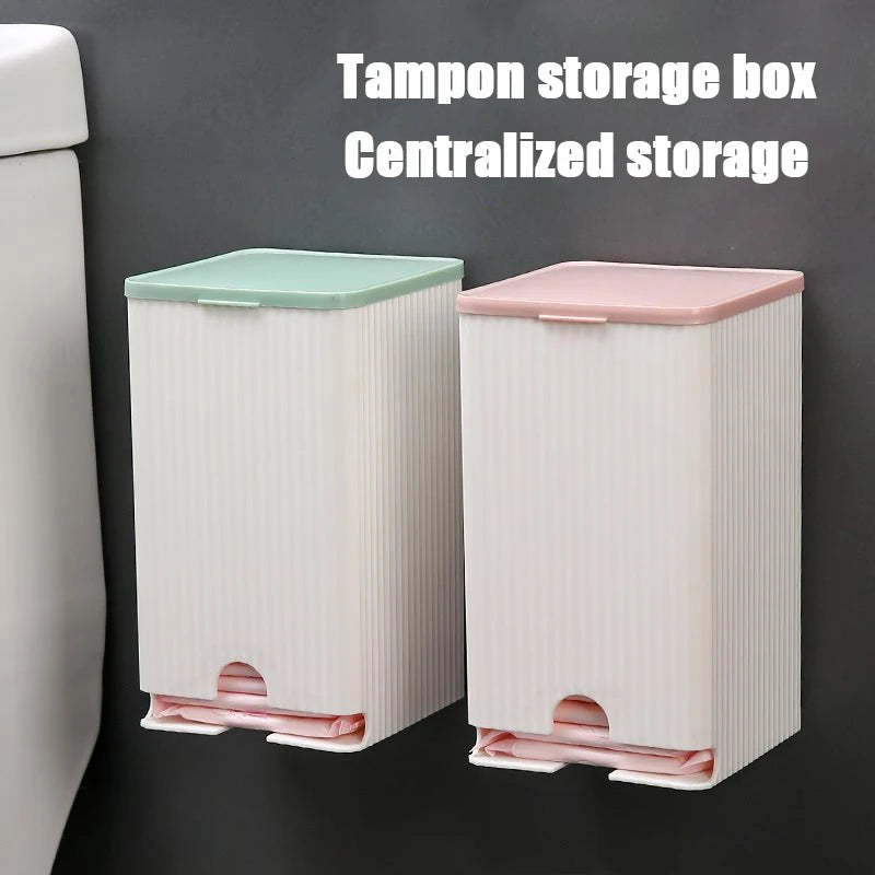 boîte rangement tampons blanc vert rose rayures moderne adhésif pratique almacenamiento