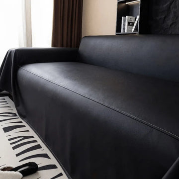 housse canapé simili cuir noir gris moderne salon fauteuil canapé sectionnel