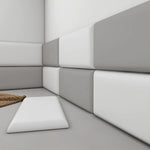 panneaux revêtement mural modernes minimaux gris clair blancs adhésifs faciles installer insonorisants anti choc
