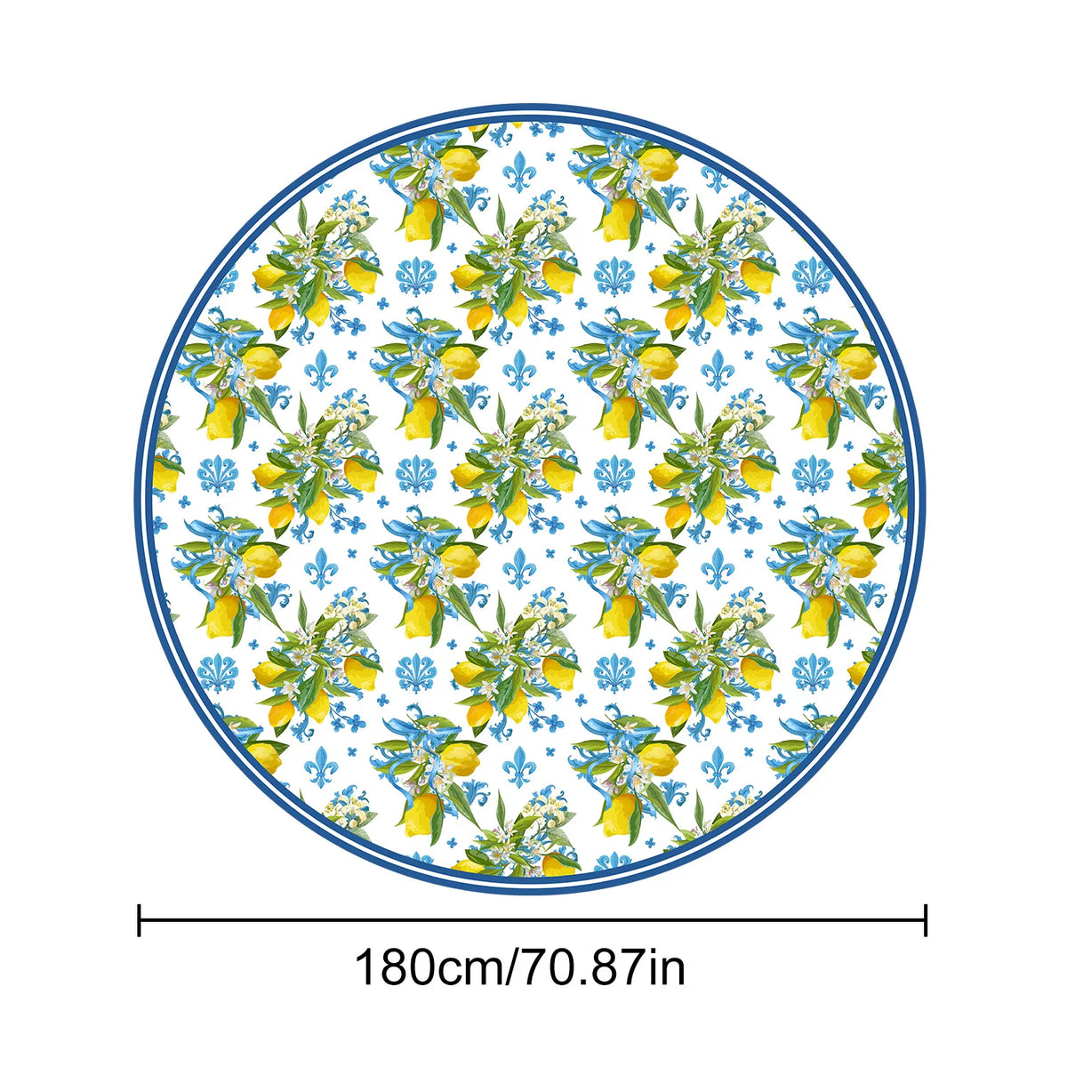 nappe table méditerranéenne motifs floraux citrons ronde rectangulaire printemps été mariage décoration provençale assiettes