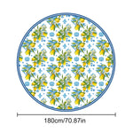 nappe table méditerranéenne motifs floraux citrons ronde rectangulaire printemps été mariage décoration provençale assiettes