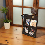 tableau photo moderne noir blanc clips support matériau bois carton