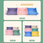 plateau rangement pliable moderne vert rose bleu violet blanc rayures horizontales silicone aimant