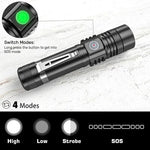 lampe torche rechargeable led noire zoom réglable camping randonnée bicyclisme