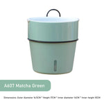 pots fleurs muraux double couche gris vert moderne crochets plante verte plastique pp