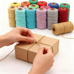 fil coton multicolore texturé naturel 100m 2mm enduit crafts sacs vêtements textiles maison