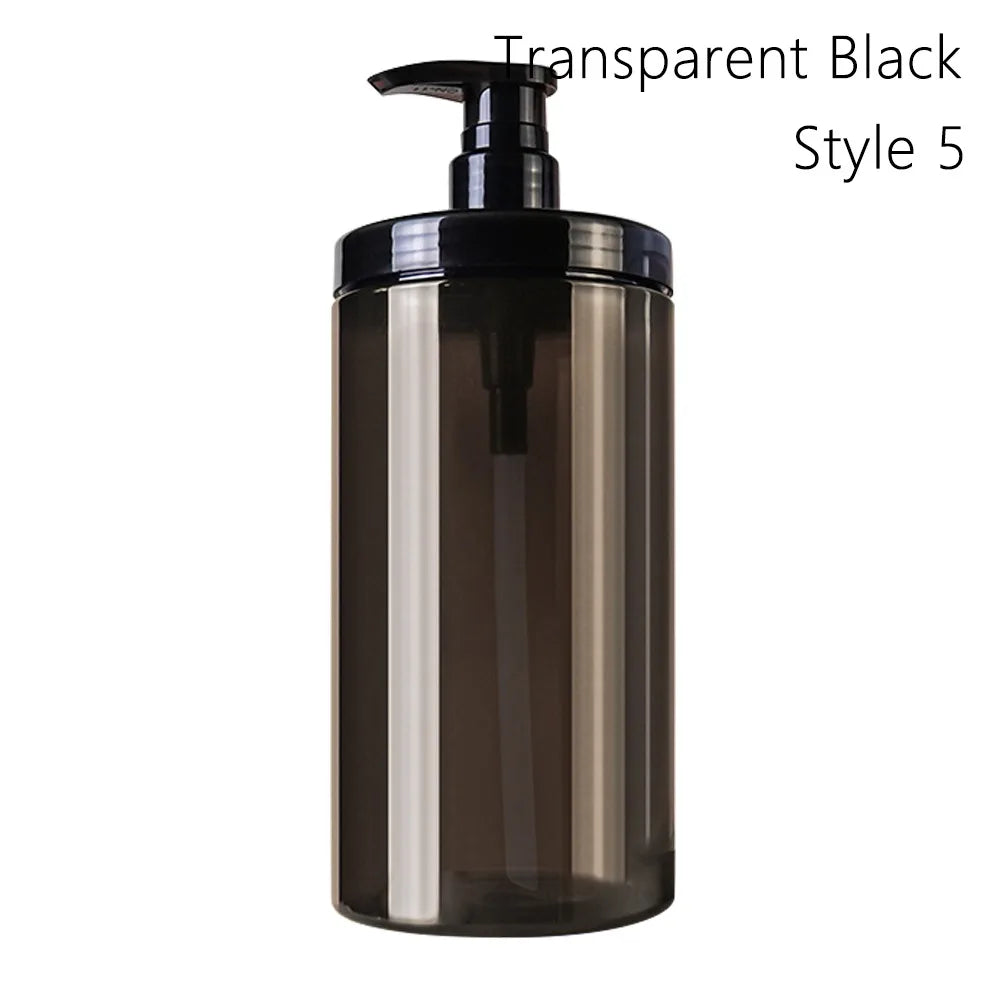savon liquide flacon noir blanc transparent pompe rechargeable moderne bouteille large ouverture 300ml 500ml