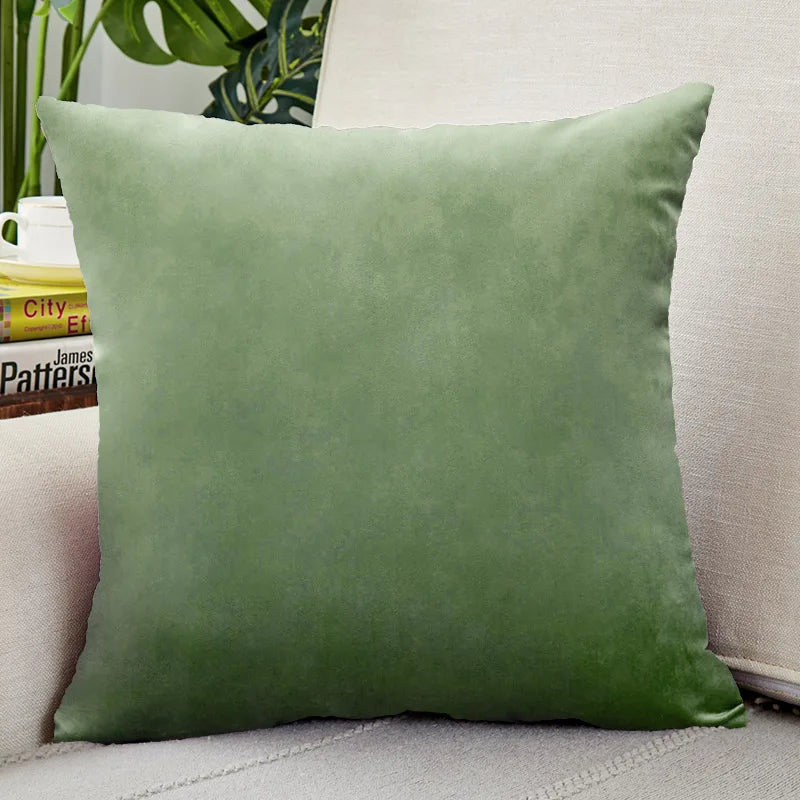 coussin velours vert mint green moderne opacité décoration sofa lit voiture personnalisable machine lavable