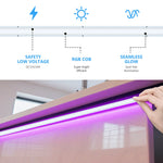 ruban led blanc lisse moderne adhésif 576 leds rgb 12v 24v 50000h