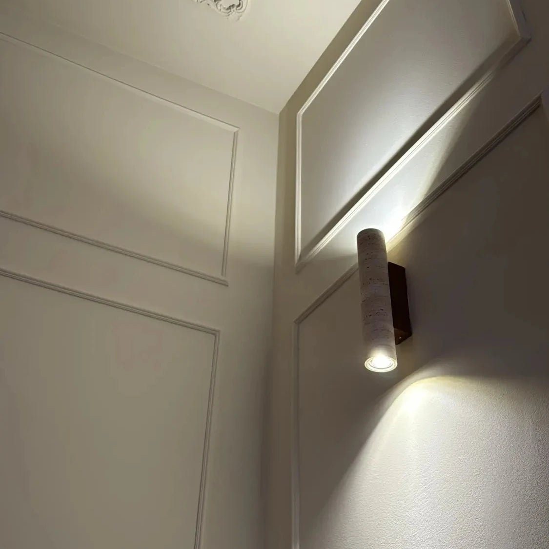 applique murale moderne pierre marbrée beige gris luminaire E27 28cm 32cm 6000K 4000K 3000K