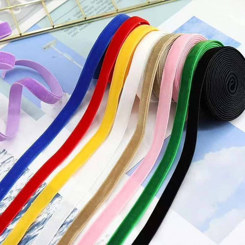 rubans velours opaques élégants couleurs unies polyester nylon