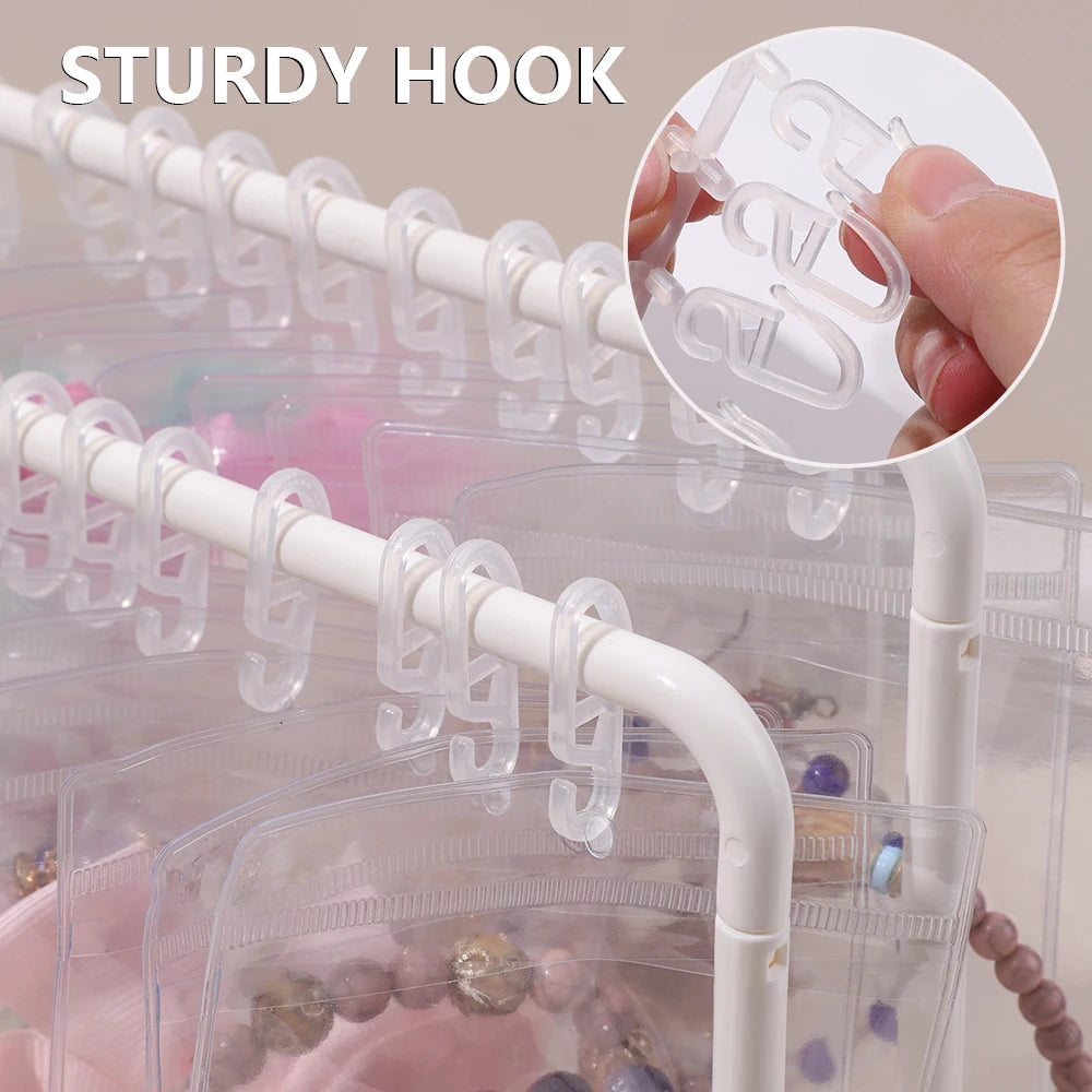 porte bijoux blanc moderne clips boîtes transparentes rangement boucles doreilles bracelets