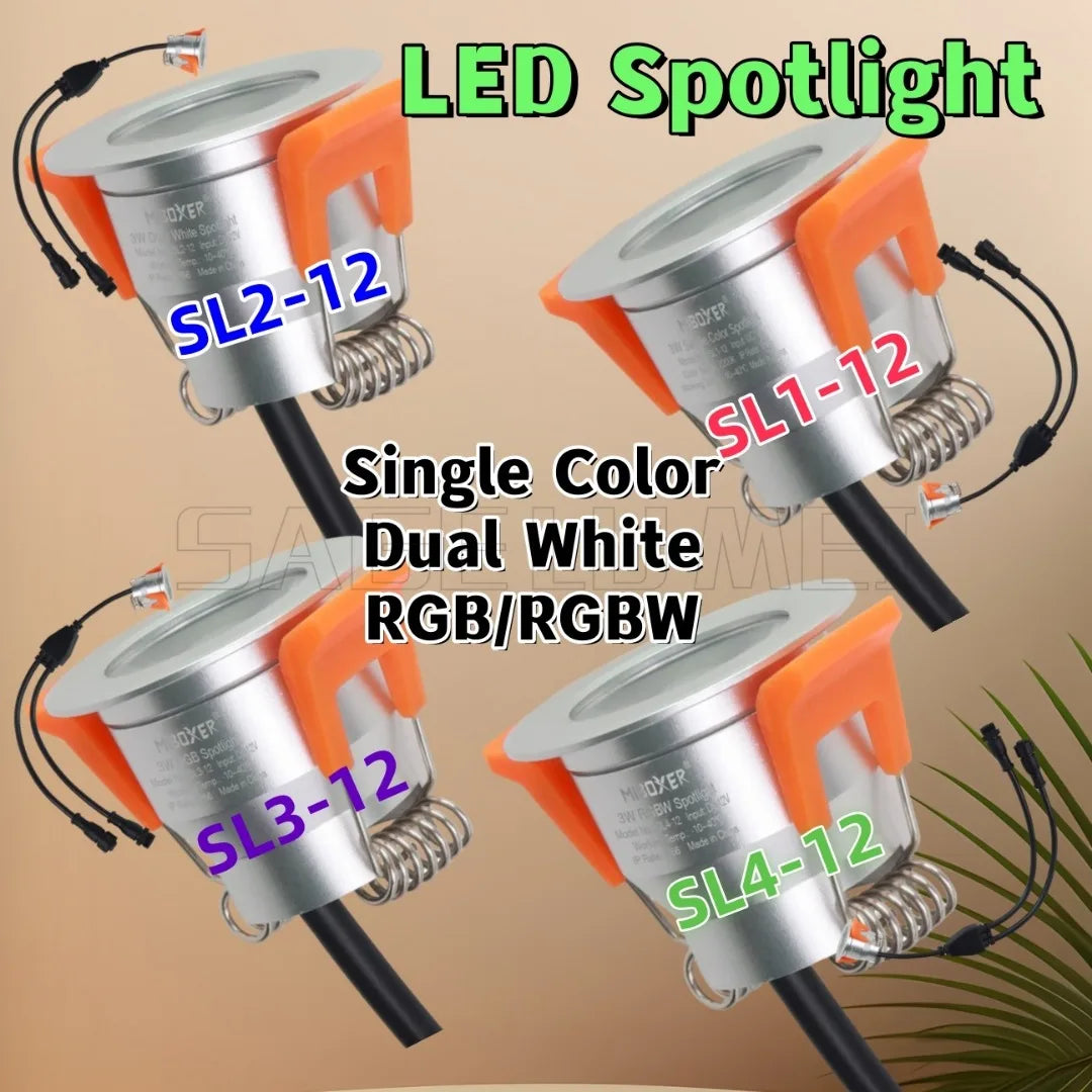 projecteur led spot argent orange moderne câble noir connecteur rouleau réglable télécommande