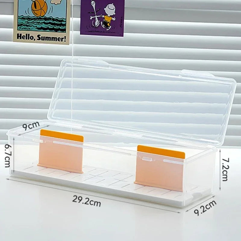 boîte rangement transparente moderne compartiments plastique empilable articles divers