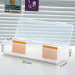 boîte rangement transparente moderne compartiments plastique empilable articles divers