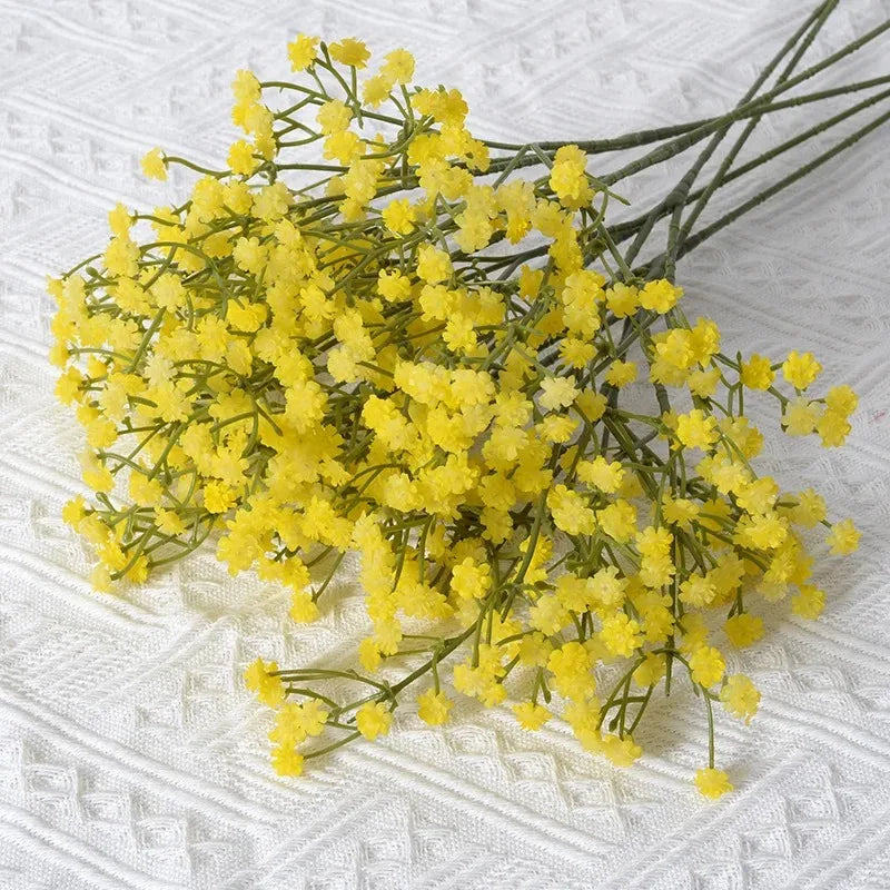 bouquet fleurs gypsophila artificiel blanc mariage anniversaire décoration intérieure naturel