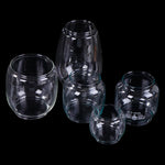 verres vin transparents moderne abat jour circulaire lisses opaques set